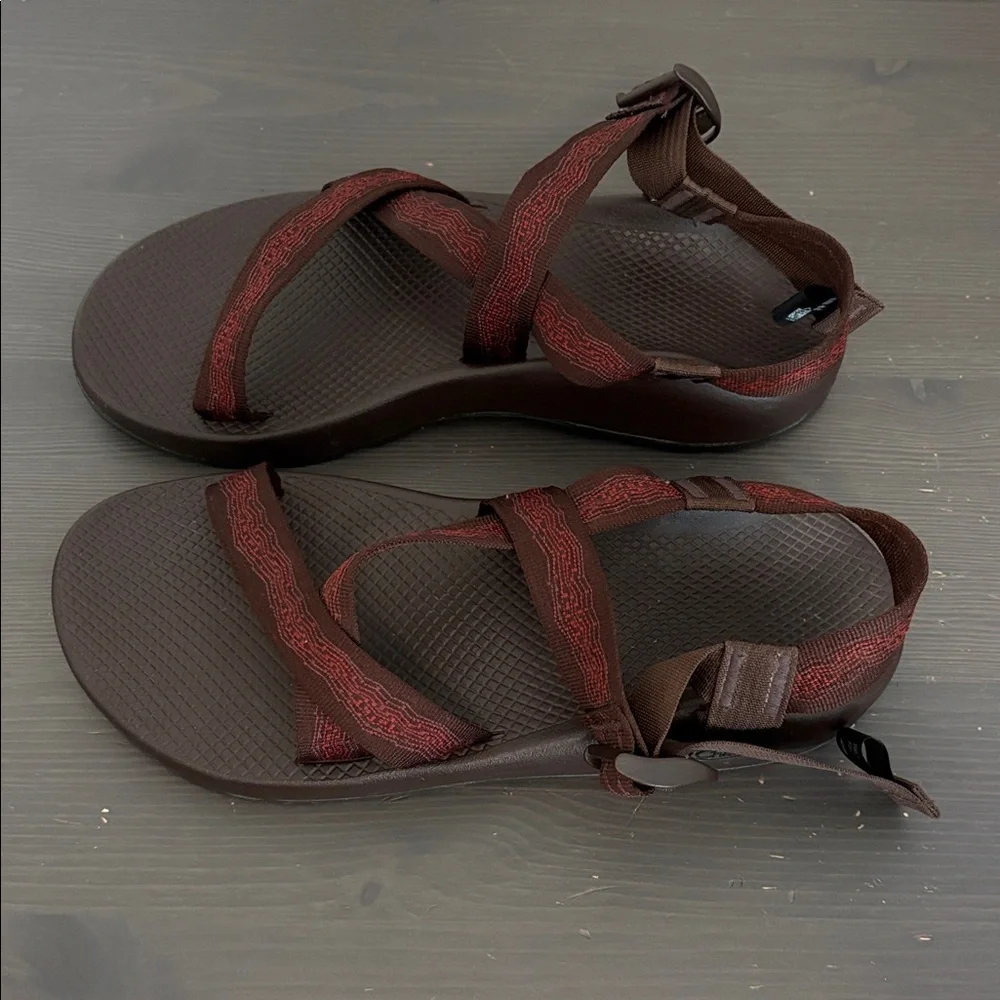 Chaco‎ Men’s Z/1 Sandals Brown Red Strap Hiking Water Sport Sandals Size 13